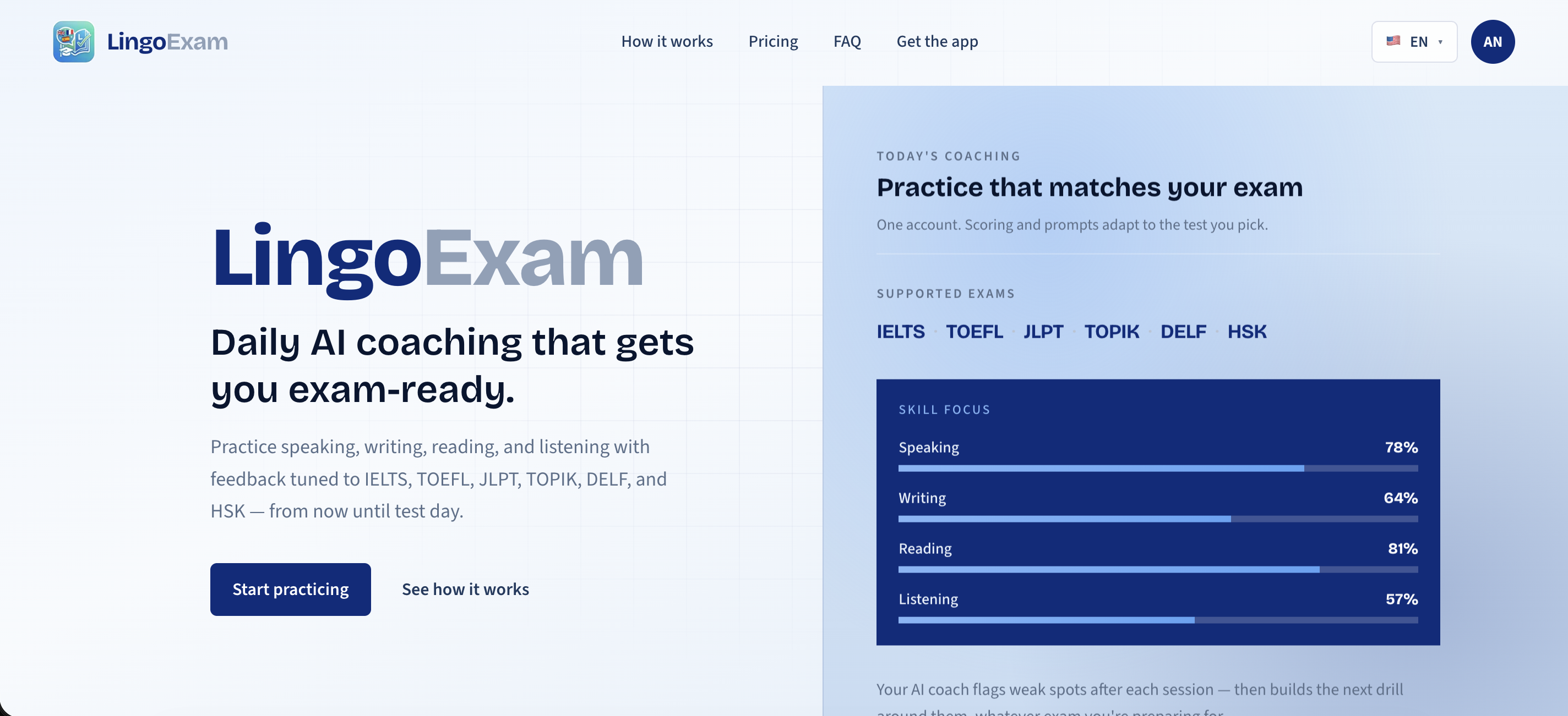 LingoExam Website
